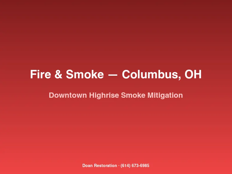 HVAC duct cleaning and smoke odor removal in a downtown Columbus high-rise condo after a fire in an adjacent unit.