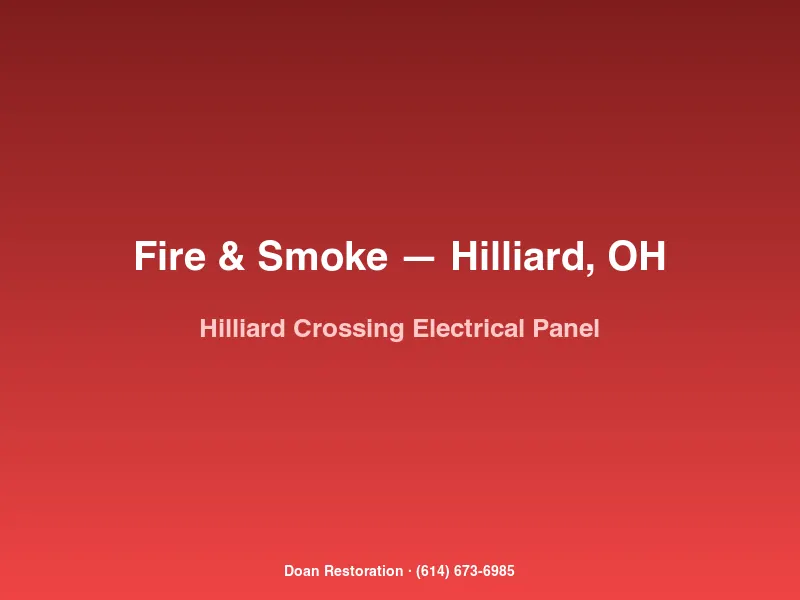Electrical panel replacement and inspection coordination in a Hilliard Crossing home after a main panel fire in Hilliard, OH.