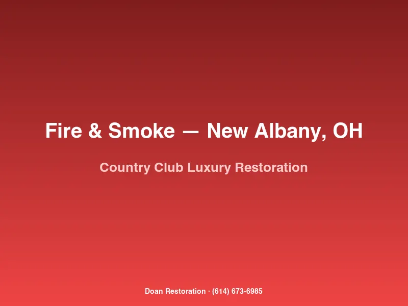Doan Restoration team restoring custom millwork in a New Albany Country Club home after a fire in New Albany, OH.