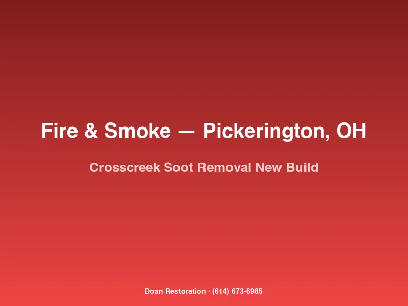 Soot and smoke residue removal from white painted trim in a newer Crosscreek subdivision home in Pickerington, OH.