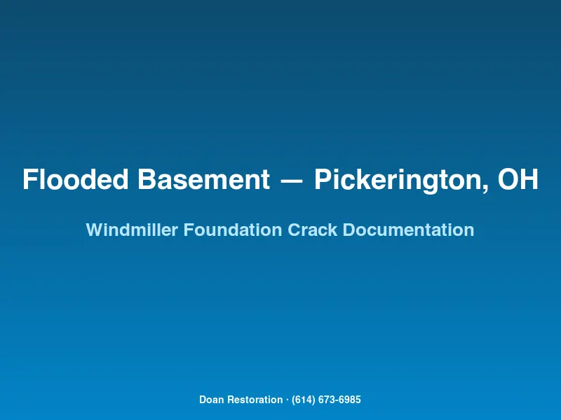 Documenting a foundation crack in a year-4 Windmiller Estates Pickerington basement for 2-10 HBW warranty claim