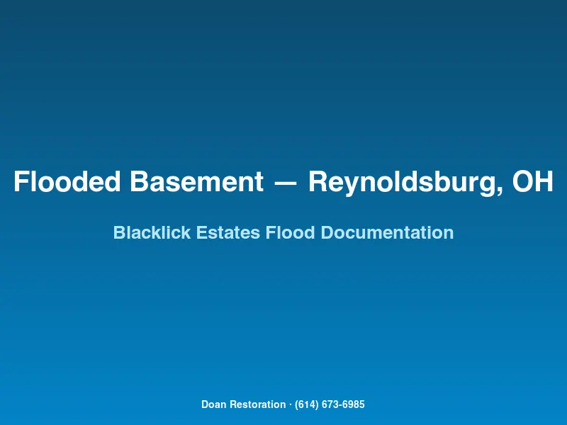 Documenting Blacklick Creek runoff flood damage in a Blacklick Estates Reynoldsburg basement for NFIP claim