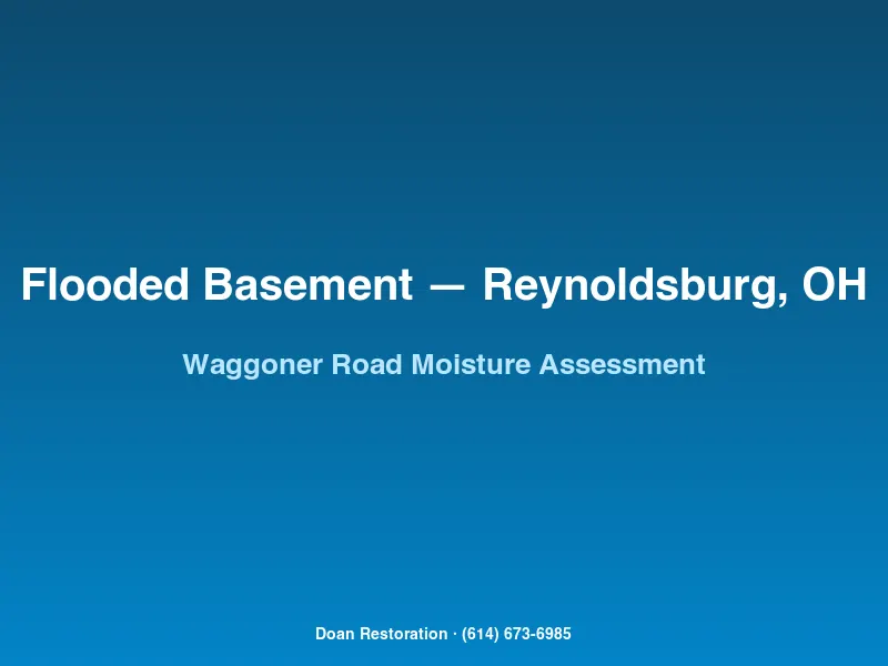Moisture meter assessment of a 1960s Waggoner Road Reynoldsburg basement with chronic dampness and deferred maintenance