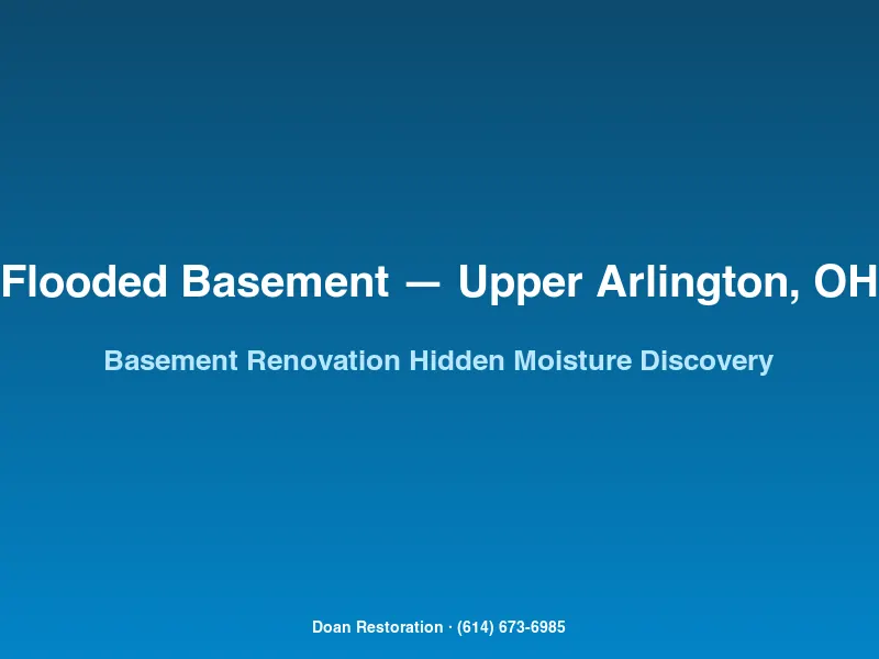 Thermal imaging detecting hidden moisture behind paneling during a Mallway Upper Arlington basement renovation