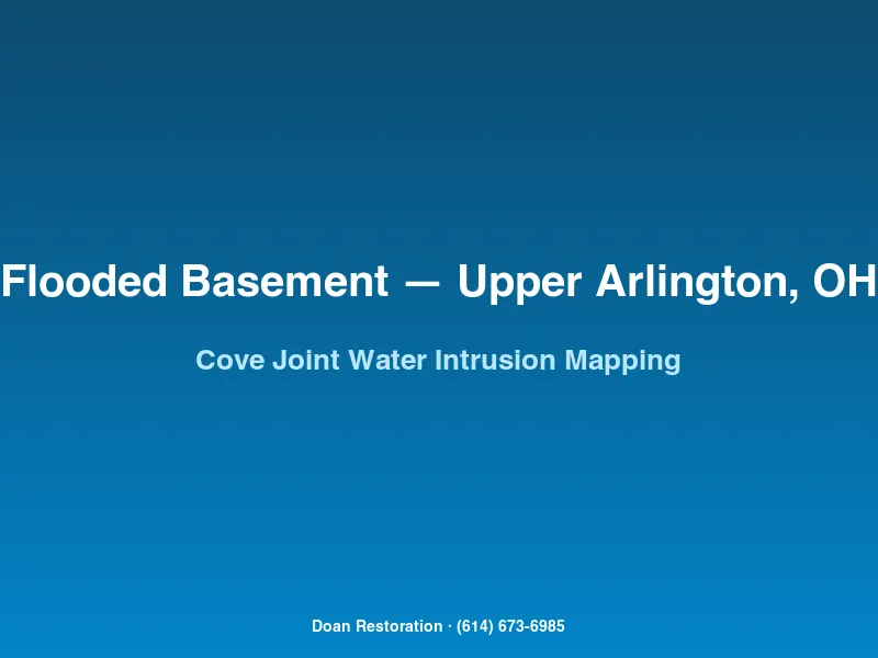 Moisture mapping the cove joint where water seeps through the floor-wall seam in an Upper Arlington basement