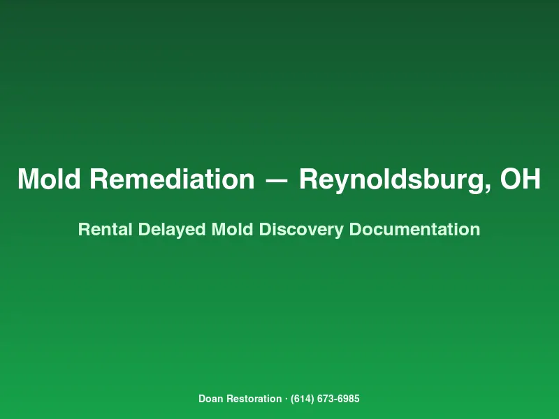 Mold remediation Reynoldsburg rental property delayed-discovery mold assessment with landlord tenant documentation report
