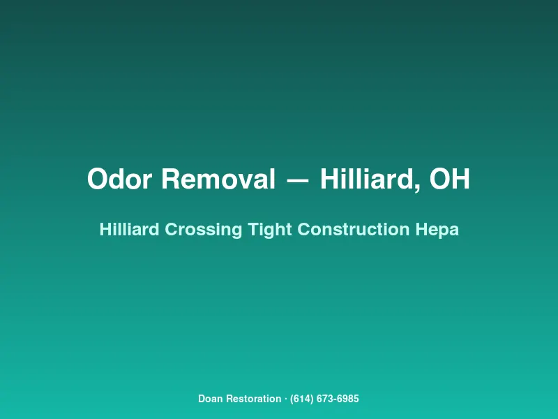 HEPA air scrubber and ozone generator paired in a tightly built Hilliard Crossing home with previous-owner pet odor