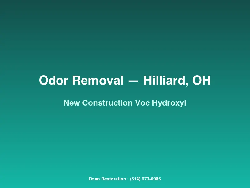 Hydroxyl generator running in a new-construction Hoffman Farms home to oxidize VOCs from adhesives and engineered wood