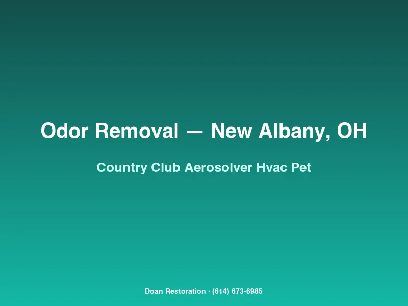 AeroSolver fogger injecting deodorizer into the HVAC ductwork of a 5,000-square-foot New Albany Country Club home