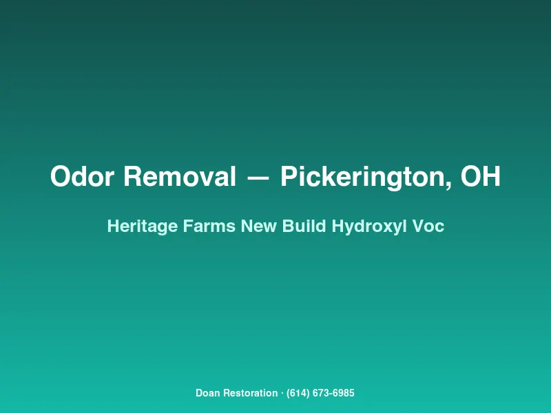 Hydroxyl generator running in a Heritage Farms new-construction home to oxidize VOCs without damaging fresh paint warranties