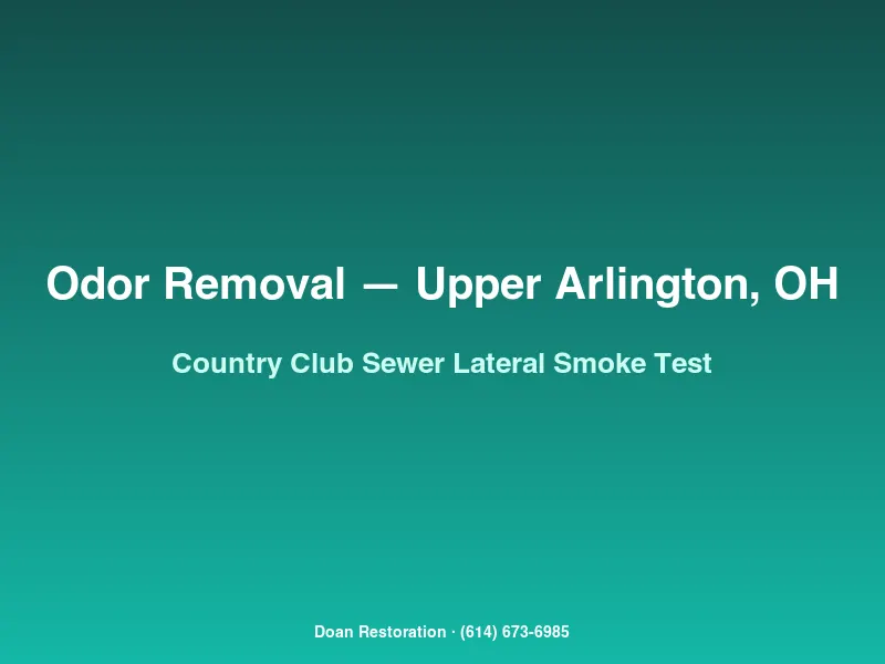 Plumbing smoke test on a Country Club home's original 1940s clay-tile sewer lateral to diagnose basement sewer-gas odor