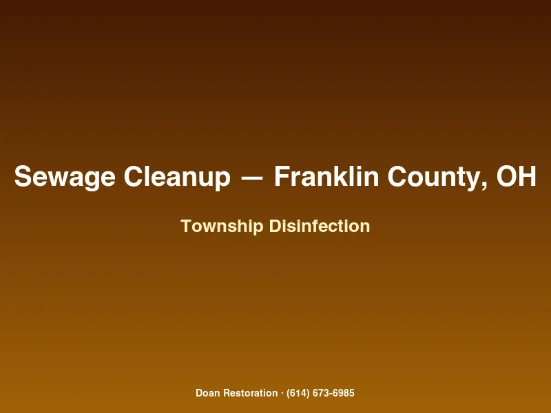 Hospital grade antimicrobial fogging by Doan Restoration in an unincorporated Franklin County Ohio basement after septic backup