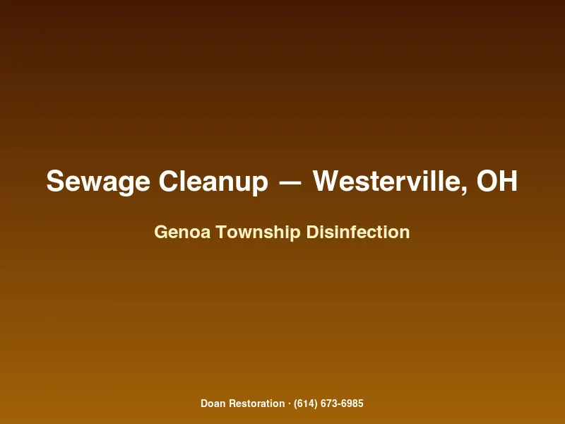 Hospital grade antimicrobial treatment after Category 3 sewage backup in a Genoa Township Westerville basement