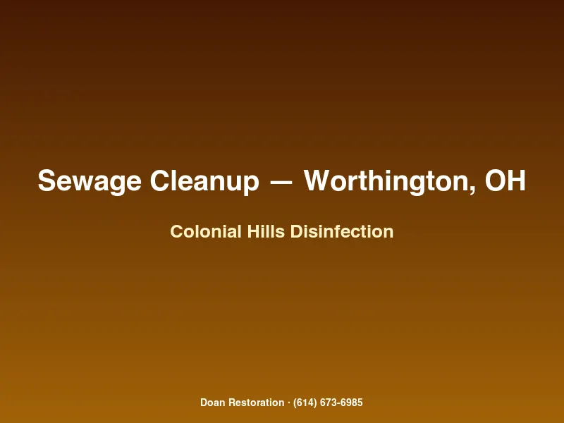 Antimicrobial fogging in a Colonial Hills Worthington Ohio basement by Doan Restoration after sewer backup